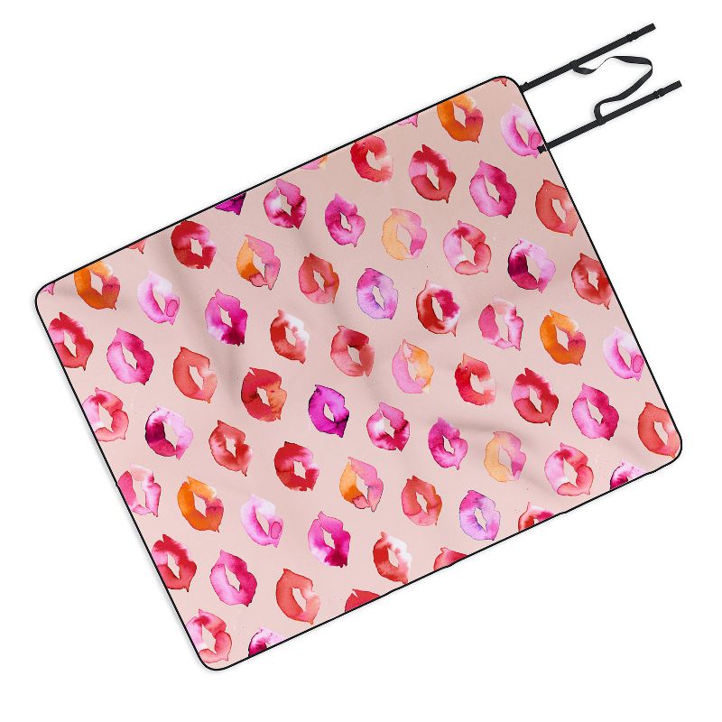 Ninola Design Sweet Pink Lips Picnic Blanket - Deny Designs, 1 of 4
