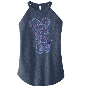 Women's - Hey Arnold! - 3D Arnold Graphic High Neck Tank - 1 of 3