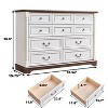 NicBex Dresser with Drawer,Storage Cabinet with Wood Base,Chest of Drawers with Riser Trim,Wood Dressers for Bedroom,Living Room Furniture,Walnut - 2 of 4