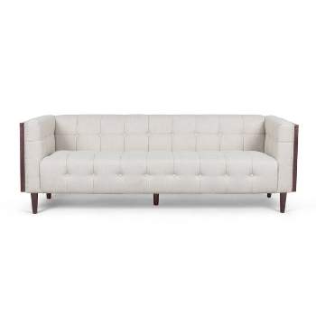 Mclarnan Contemporary Tufted 3 Seater Sofa - Christopher Knight Home
