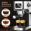 FONTOI Compact Coffee Maker Espresso Machine, Latte Machine with ESE Pod Filter Milk Froth Steam Wand, 20 Bar Pressure, Silver 11.8"* 5.9"*12.2" - 4 of 4