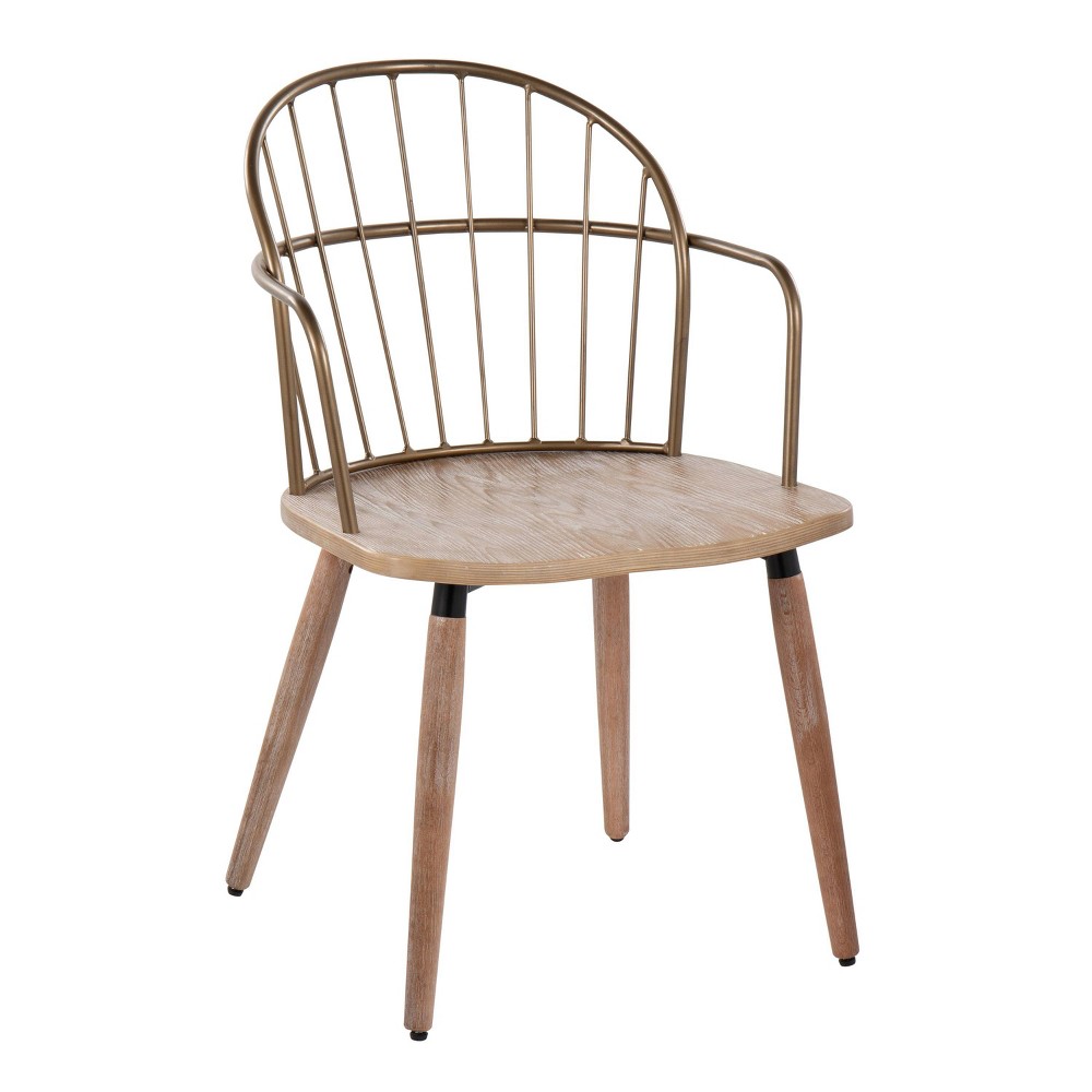 Photos - Chair Riley Dining  Antique Copper/White Wash - Lumisource