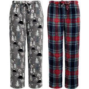 ADR Gift Box of 2 Women's Plaid Pajama Pants, Warm Plush Fleece Pajama Pants, Lounge Pants PJ Bottoms - 1 of 4