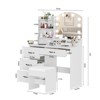 Vanity Desk with Lights and Drawers, Makeup Table Lots Storage - 3 of 4