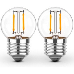 Runesay E26 Low Light Bulbs, 1Watt G40 Edsion Small LED Light Bulbs Equal to 10w Incandescent, 2700k Warm White, 230V, 2Pcs - 1 of 4