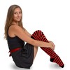 Skeleteen Womens Striped Knee Socks Costume Accessory - Red and Black - 3 of 4