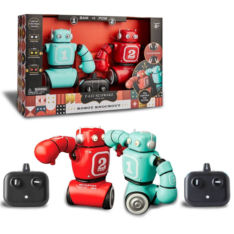 FAO Schwarz Robot Knockout Remote Control Boxing Set, 1 of 15