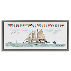 Stupell Industries Nautical Sailing Flags Educational, 25" x 11" - 1 of 4