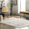 Nuloom Stacey Textured Modern Geometric Indoor and Outdoor Patio Area Rug Size 6' 7" x 9' in Color Gray - 2 of 4