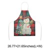 Unique Bargains Christmas Aprons Linen Red Black Green Beige 21.65"x26.77" 1 Pcs - 3 of 4