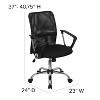 Emma and Oliver Mid-Back Black Mesh Swivel Task Office Chair with Lumbar Support Band - 4 of 4