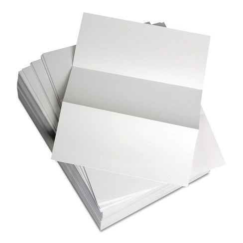 Custom Cut-Sheet Copy Paper, 92 Bright, Micro-Perforated 5.5 From Top,  20lb, 8.5 X 11