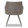 Alera Alera Captain Series Guest Chair, 23.8" x 24.6" x 30.1", Gray Tweed Seat, Gray Tweed Back, Chrome Base - 4 of 4
