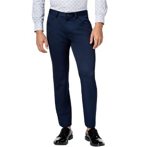 I.N.C International Concepts Mens Shiny Stretch Casual Trouser Pants, Blue, 38W x 30L - 1 of 1