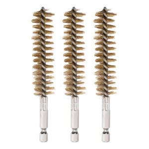 Unique Bargains Sturdy Wear-resistant 1/4" Hex Shank Handle Cleaning Brass Bore Brush - 1 of 4