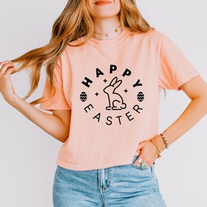 Simply Sage Market Happy Easter Eggs Boxy Crop Top - 1 of 4