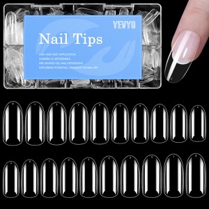 YEVYO Round Gel Fake Nail Tips Full Cover On Fake Nails - 240 PCS - 1 of 4