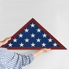 Americanflat Large Flag Display Case for Burial Flag - Fits Folded 5 x 9.5' Flag - Military Flag Case - Silhouette Collection - Mahogany - 3 of 4