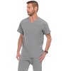 Medichic Men Scrubs Set - Stretch V-Neck Scrub Top with 7-Pocket Pants Workwear - 4 of 4