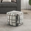 Vynxaria Cylindrical Chenille Pouf ¨C Modern Ottoman & Versatile Footstool - 3 of 3