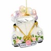 Huras Family 3.0 Inch Wedding Convertible Tree Ornament , Ornament Balloons Automobile Bride Groom (1PC) - 4 of 4