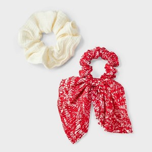Crinkle Hair Twisters with Tails Set 2pc - Universal Thread™ Red - 1 of 2