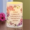 Collections Etc LED Lighted Sentimental Friend Battery Operated Candle 4 X 4 X 6 White - 2 of 2