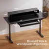 GTPLAYER Electric Standing Desk with Drawers, 48"/55" Height Adjustable Gaming Desk with Monitor Stand, Power Outlets & LED Lights - 2 of 4