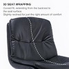 NicBex Swivel Bar Stools,Faux Leather Bar Chair with Backrest,Stainless Steel Base and Footrest for Home Kitchen Counter,Black - 4 of 4