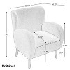 CAVINAS Boucle Fabric Accent Chair with Mid-Height Backrest,Modern Comfy Upholstered Living Room Chairs,Reading Chairs for Living Room - 3 of 4