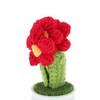 Unique Bargains Artificial Plants Hand-Knit Puff Flower Pot DIY Kit Yarn 1.97"x1.97"x5.51" 1 Pcs - 4 of 4