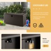 WELLFOR 120 gal Outdoor Waterproof Deck Box Brown - 3 of 4