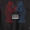 Boys' Rock 'Em Sock 'Em Robots Robot Outline Graphic Long Sleeve Fleece Sweatshirt - Black - Small - 2 of 4