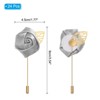 Unique Bargains Pocket Handmade Flower Lapel Pin Boutonnieres for Wedding party 24 Pcs - 2 of 4