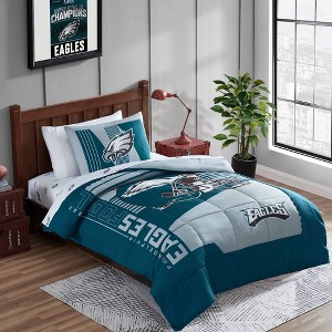 NFL Philadelphia Eagles Status Bed In A Bag Sheet Set - Twin - 1 of 1