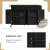 Bella Depot 54.33'' Kitchen Island Cart with Solid Wood Top and Locking Wheels - 4 of 4