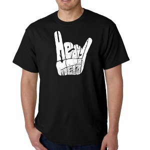 LA Pop Art Men's Word Art T-shirt - Heavy Metal - 1 of 4