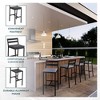 LeisureMod Chelsea Collection Modern Aluminum Outdoor Bar Chair Set of 4 - 2 of 4