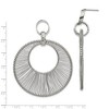 Black Bow Jewelry 57mm Wire Wrapped Circle Post Dangle Earrings in Stainless Steel - 4 of 4