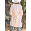Women's Solid Color Open Front Cardigan With Tie - Shewin Inc. - 4 of 4