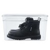 (4Pack)Clear Glossy Plastic Extra Tall Shoe Box with Lid, Adult Size,One Pair of Size, One Tier - 3 of 4