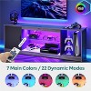 Bestier Modern TV Stand for up to 65" TVs Gaming Entertainment Center with Adjustable Shelves for PS5 - 58 inches - 2 of 4