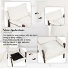Coolbibila-Modern Velvet Accent Chair,Leisure Chair,Upholstered Dining Armchair,Thick Seat Cushion Home Office Chair,Wooden Living Room Chair - 4 of 4