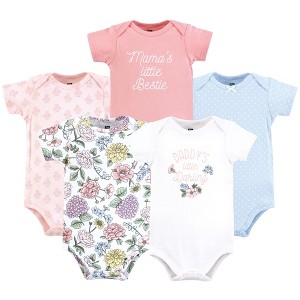 Hudson Baby Infant Girl Cotton Bodysuits, Vintage Blossom - 1 of 4