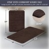 Hastings Home 2-Pc Memory Foam Bathroom Rug Set – Chocolate Brown - 3 of 4