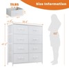 Fabric Dresser 8 Drawers w/wooden Top Chest Organizer Storage Tower Organizer Unit with Steel Frame for Bedroom, Hallway - 2 of 4
