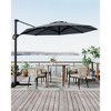 10FT Cantilever Patio Umbrella, 360° Rotation Offset Umbrella, Easy Crank & Tilt Adjustment, UV Protection for Backyard, Poolside - 2 of 4