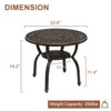 Maggift Patio End Tables, Modern Decorative Side Tables, Stylish Design for Patio, Living Room, Indoor and Outdoor Use, Brown, 23.6"*23.6"*19.2" - 3 of 4