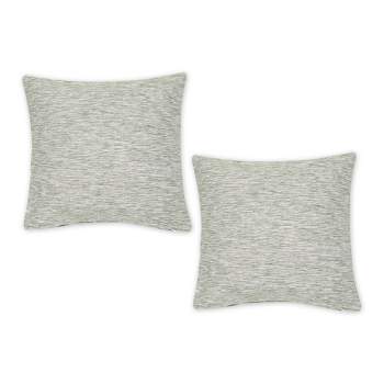 2pc 18"x18" Tonal Recycled Cotton Square Throw Cover Sage/Off-White - Design Imports