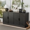 PexFix 62" W x 31" H Sideboard Buffet Cabinet Farmhouse Kitchen Pantry Cabinet with Adjustable Shelves for Kitchen Dining Room Living Room Black - 3 of 4